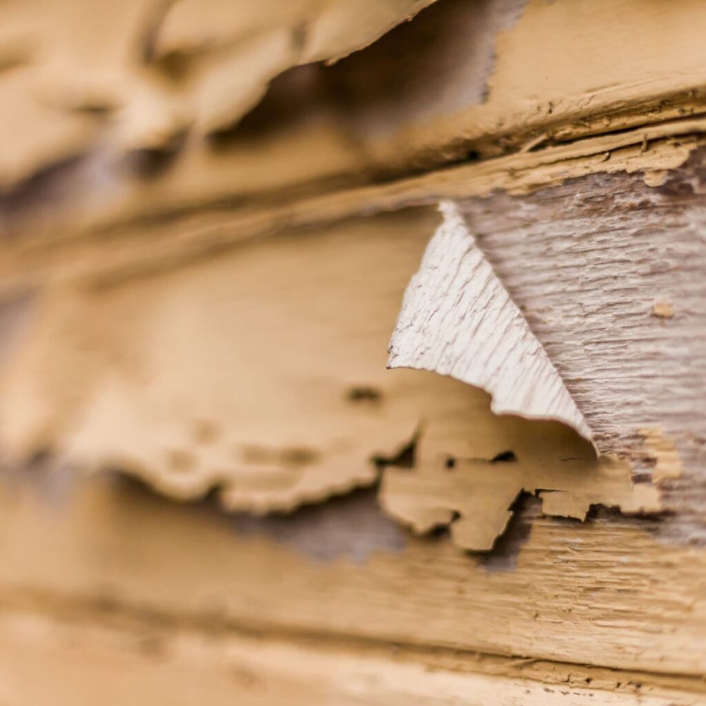 paint flaking off of siding