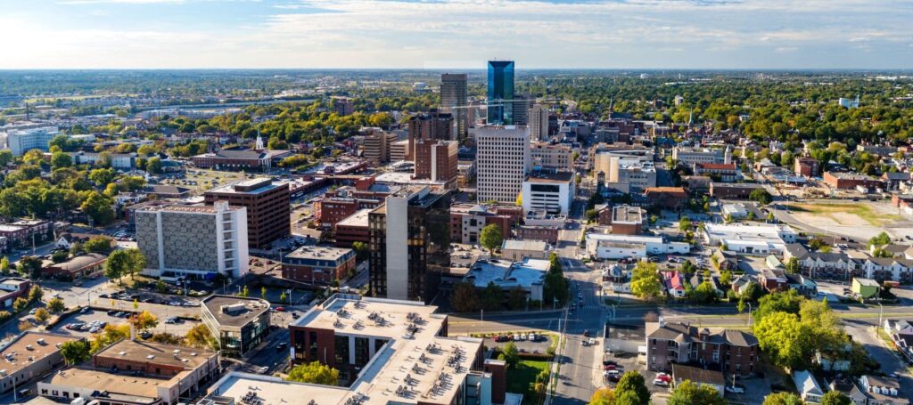 aerial view of lexington ky