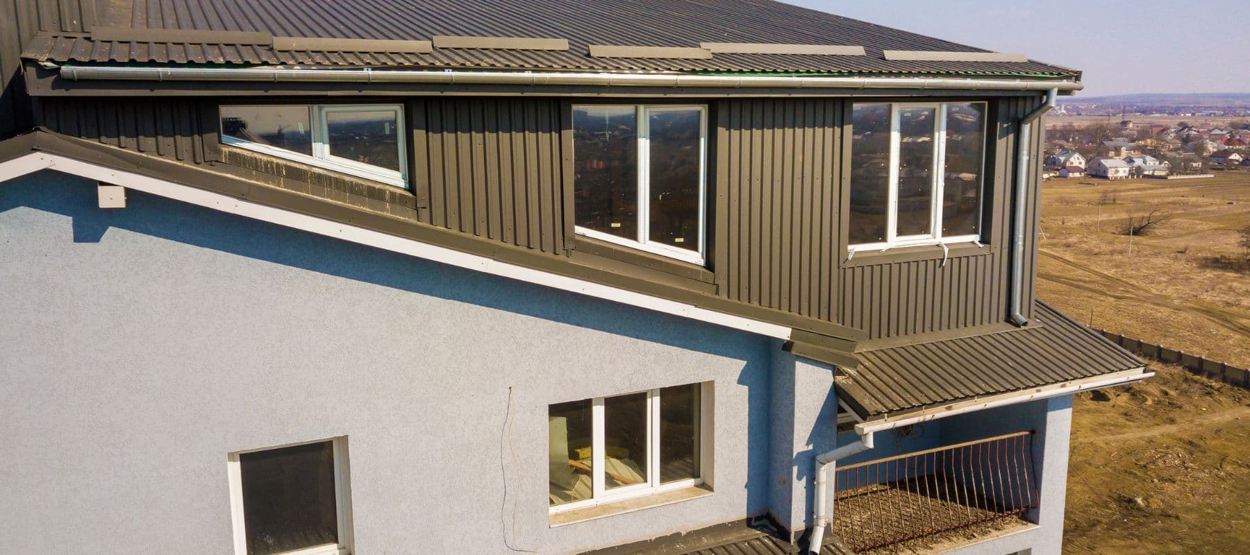 metal siding with fresh coat of paint